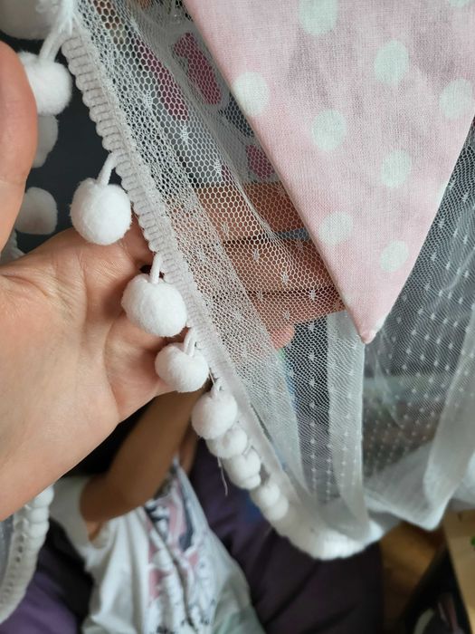 Baldachin bumbac cu perdea detasabila