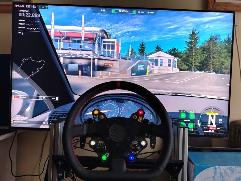 Sim rig Moza R9 + Pedale Sim Jack Ultimate 9Nm compatibil PC