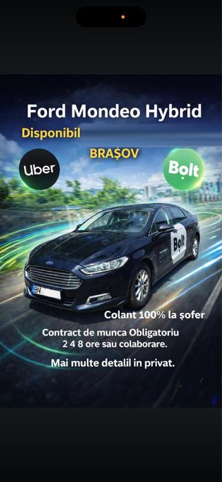 Inchiriez Ford Mondeo Hybrid Uber/Bolt