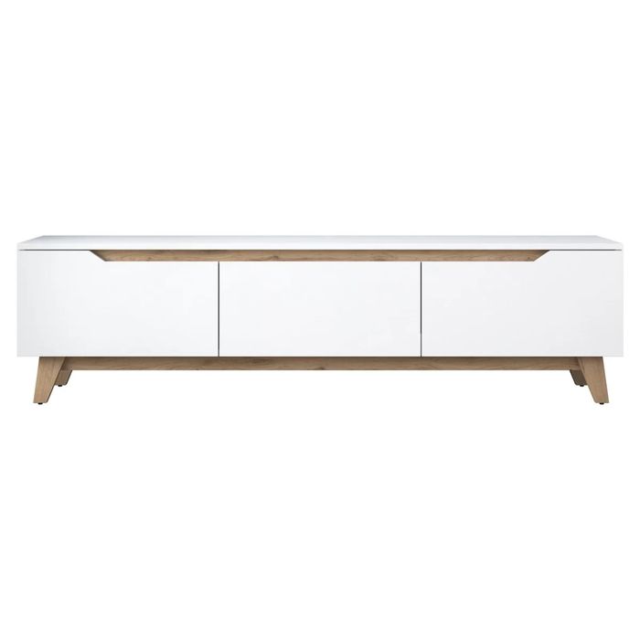 Comoda TV dulap, alb/stejar, PAL, 180x35x49 cm jysk ikea mobexpert