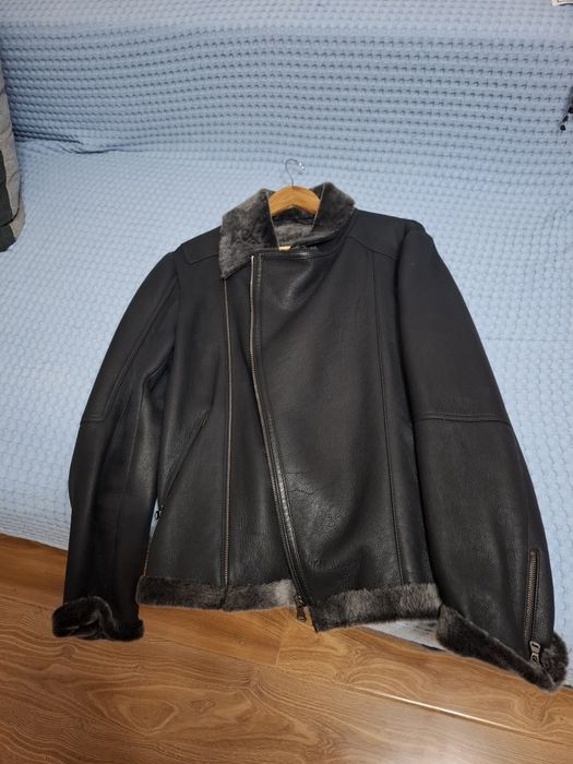 Vand geaca piele barbati imblanita model deosebit