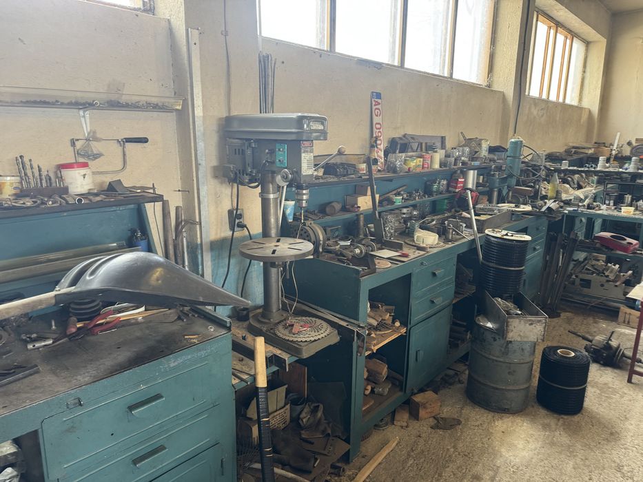 Atelier complet vand sau inchiriez banc presa masini utilaj freza mese