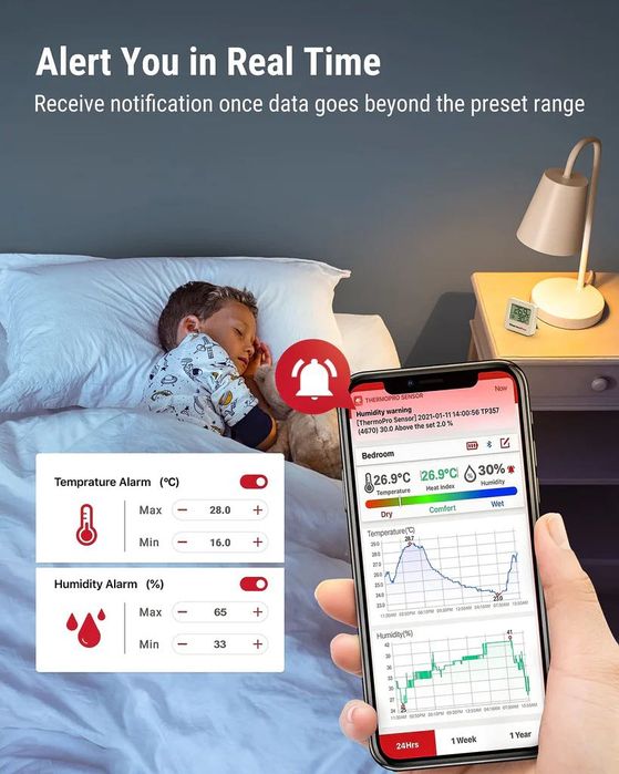 Комплект ThermoPro  – 2 безжични термометъра с Bluetooth и приложение