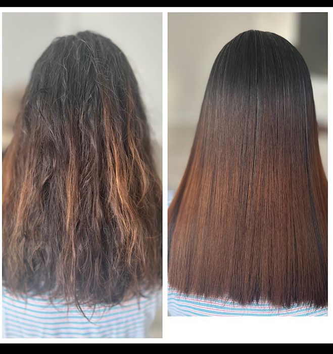 Кератиновое выпрямление