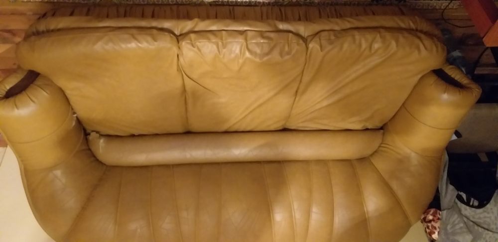 Холна кожена мека мебел