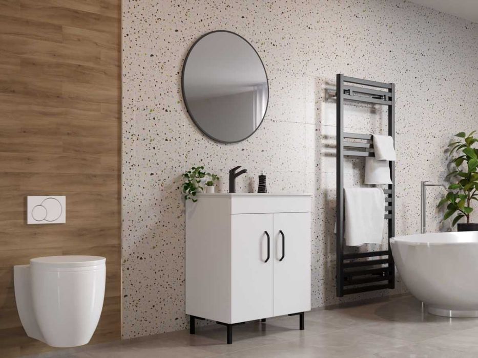 Set Masca Baie + Chiuveta 650 + Oglinda Rotunda Albio