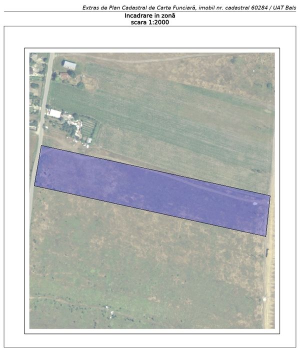 Vand teren intravilan – Balș, str. Luncii (asfalt) – 20.000 | 25€/mp