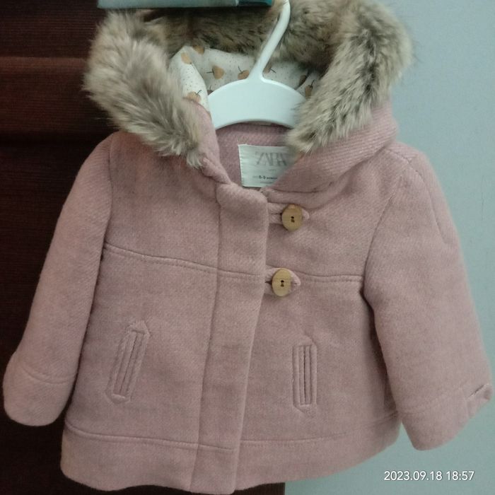 Новое Пальто для девочки ZARA original 6mesyacev