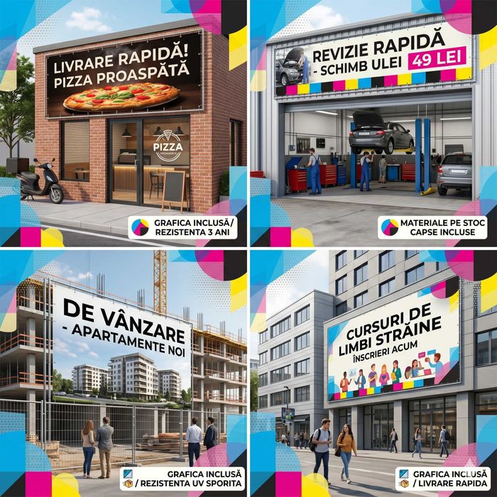 SUPER OFERTĂ! Bannere Personalizate – Doar 24 lei/buc! (Preț/cantitate, Grafică Inclusă)
