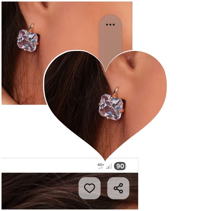 Серьги  из розового золота 585 пробы