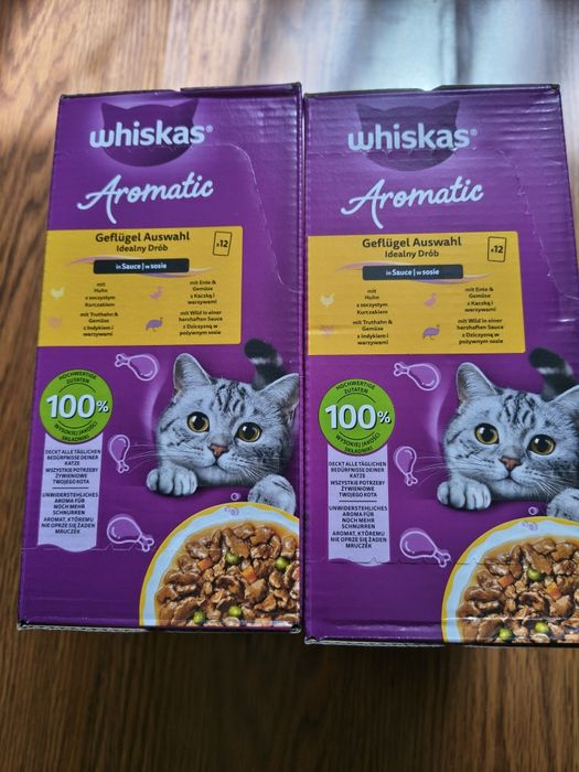 Vandute! Vand 84 pliculete Whiskas 1+ Aromatic Selection