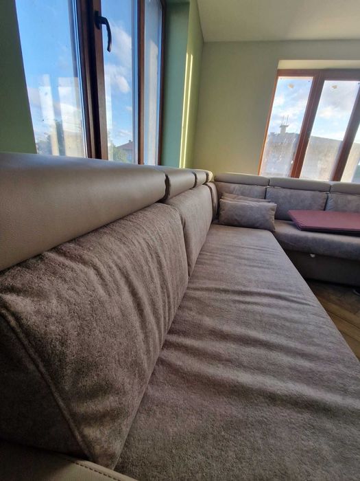 Чисто нов ъглов диван с ракла и функция сън