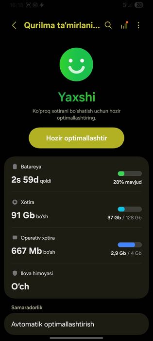 Samsung a06 kafolat bilan