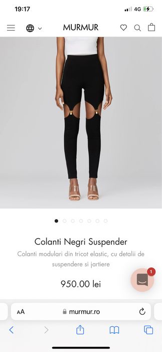 VÂNDUȚI!!! Colanti Negri Suspender MurMur