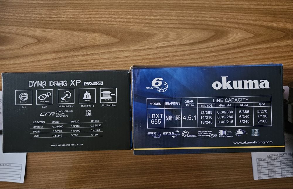 Mulineta Okuma Longbow XT și DynaDrag XP