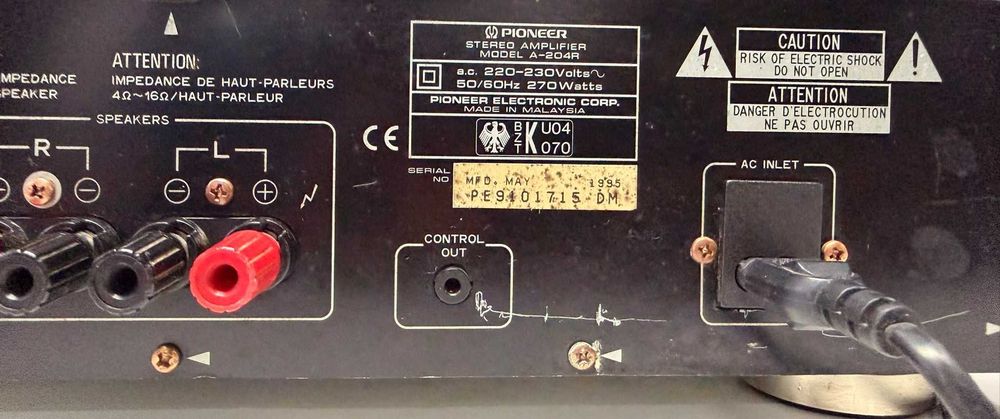 Amplificator Pioneer A-204R Stereo Hi-Fi Direct Phono 2x50W