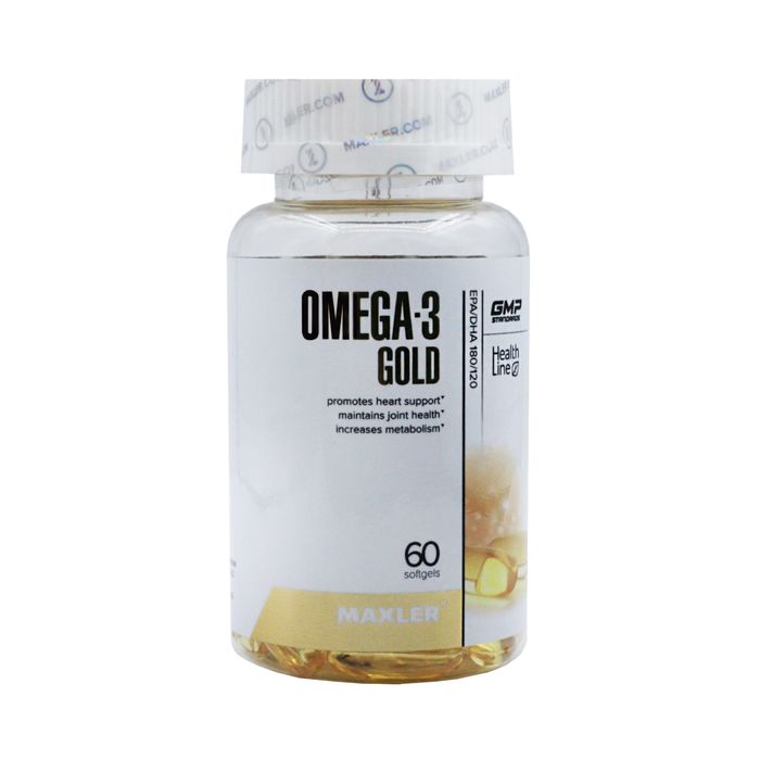 Омега 3 Maxler Gold 330 мг, EPA 180 мг, DHA 120 мг 60 капсул