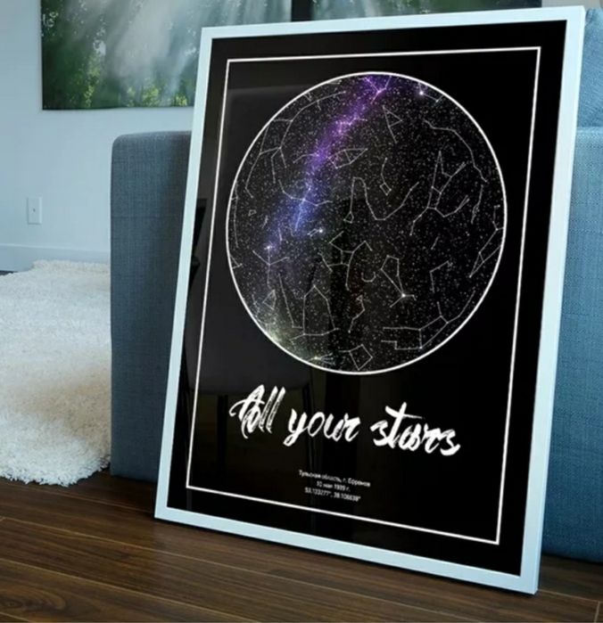 Подарочные постеры, на холсте, в рамках