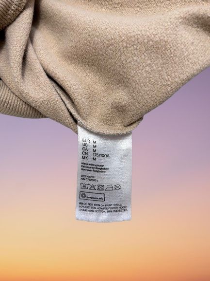 Суитшър H&M NASA с качулка, като ново, размер M, бежов