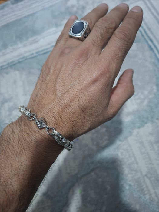 Серебро мужской браслет