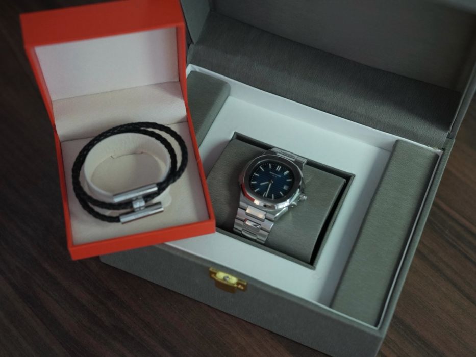 Чисто нов patek phillippe часовник + гривна hermes