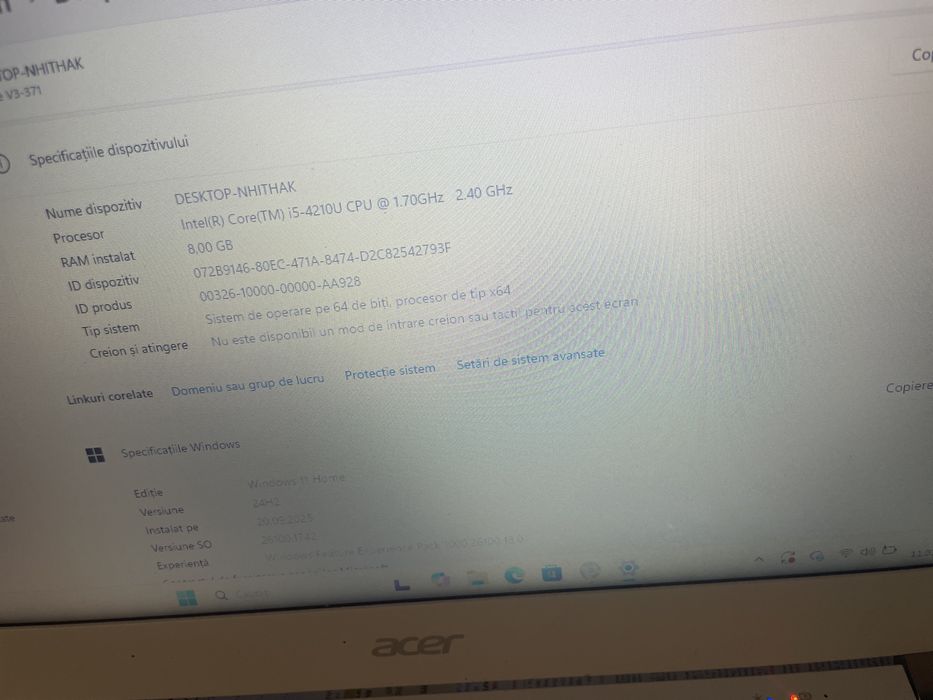 Vand laptop acer aspire