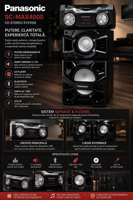 Sistem Audio Panasonic SC Max4000