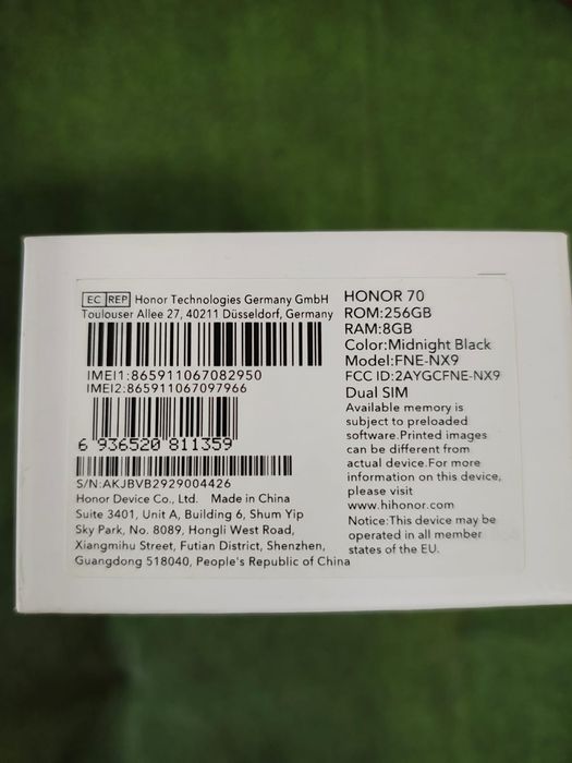 Honor 70 – 8GB RAM / 256GB – Dual SIM