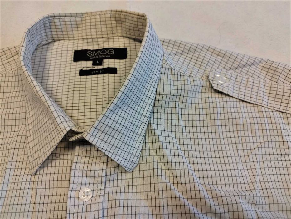 Мъжка риза с дълъг ръкав, размер L