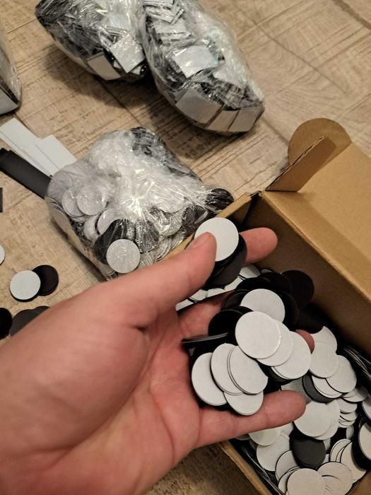 Magneti autoadezivi 2x7.5 cm fotografii oglinda / cabina foto 1000 buc