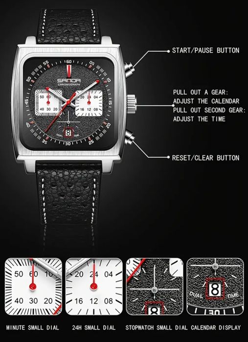 НОВ Мъжки часовник Sanda Chronograph