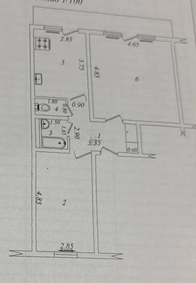 Квартира продается 2/6/9 на Новомосковском