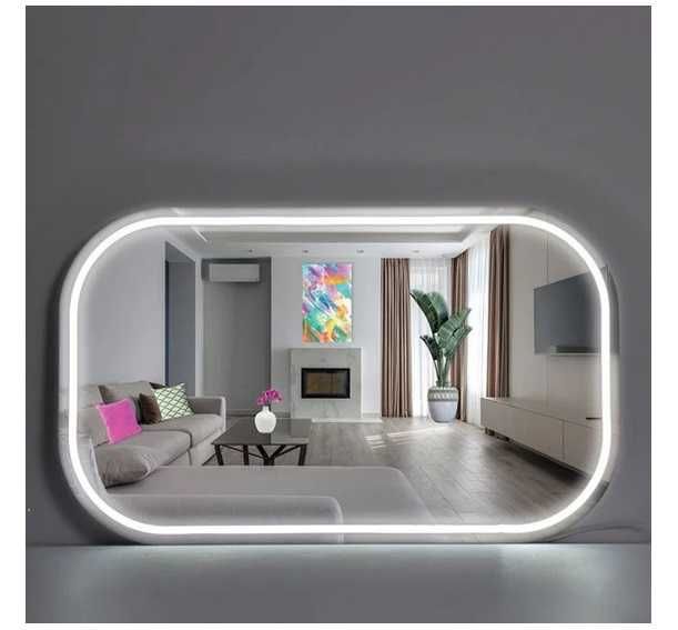 Огледало с LED осветление- бял цвят, 50*30см