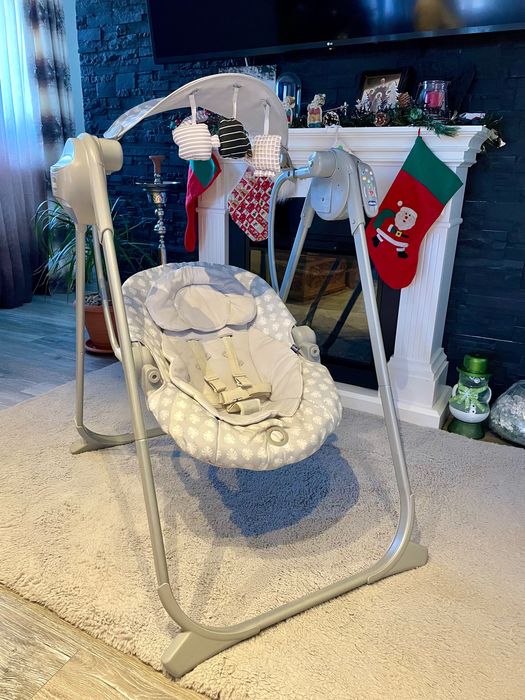 Vând Leagăn-Balansoar Chicco Polly Swing UP, Leaf (Gri)