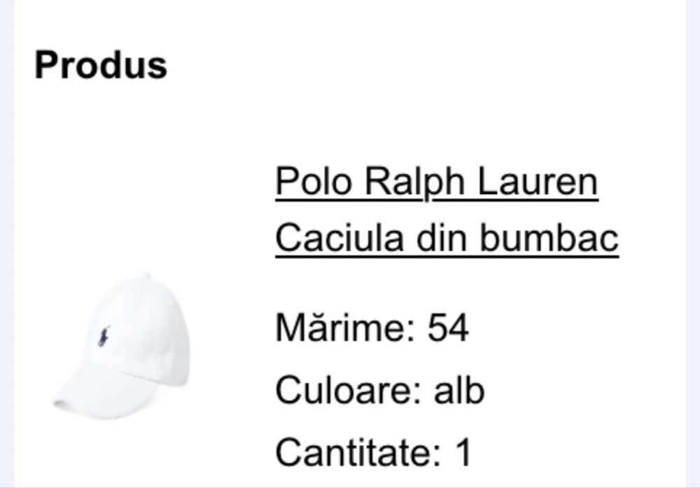 Sapca Ralph Lauren