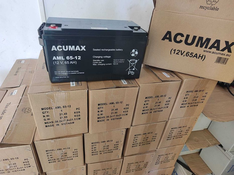 Acumulatori stationari AGM 65-100ah, baterii panou solar, UPS centrala