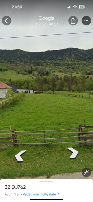 Teren Intravilan 1900 mp în loc. Vidra, jud. Alba, investiție cabană