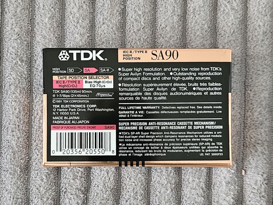 Caseta Audio TDK  SA 90