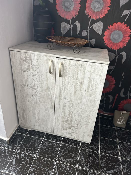 Кожена пейка-ракла, матрак 1.20-1.90см. Шкаф за съхранение