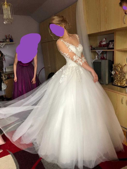 Rochie de mireasa A-line, Salon Maria, marimea 38