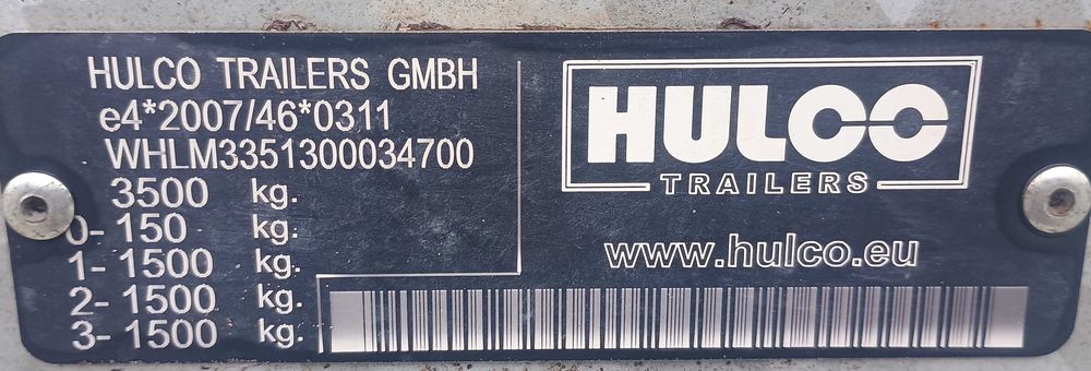 Remorca auto 3500kg, 3axe 611x230