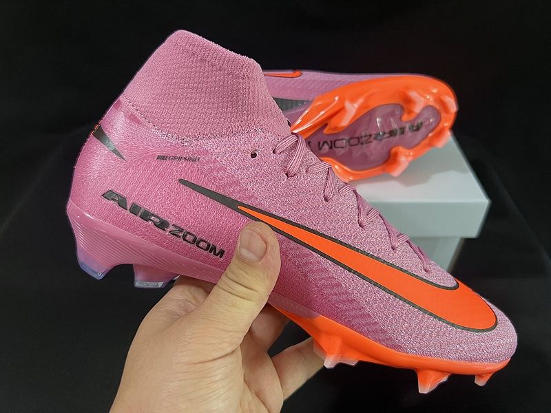 Ghete fotbal nike air zoom mercurial superfly 9 elite fg - pink/orange