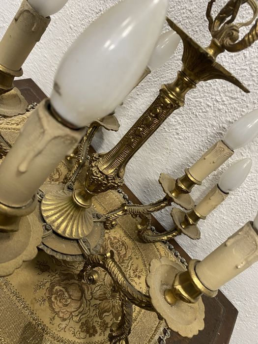 Голям френски бароков полилей от масивен излят месинг барок