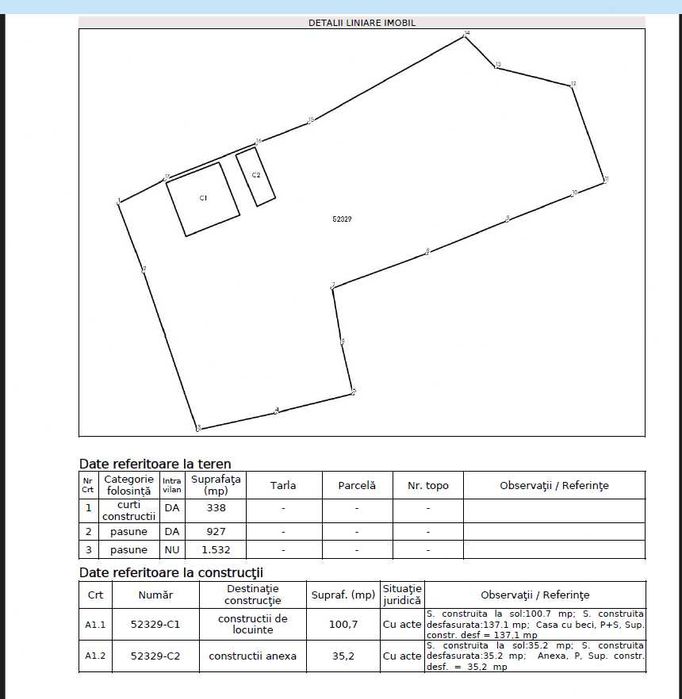 CASA 100MP + TEREN 2797 MP INTRAVILAN langa borna viaTransilvanica