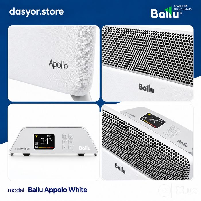 Ballu Apollo | Wi-Fi boshqaruv | 30kvadrat uchun | Original | Dostavka