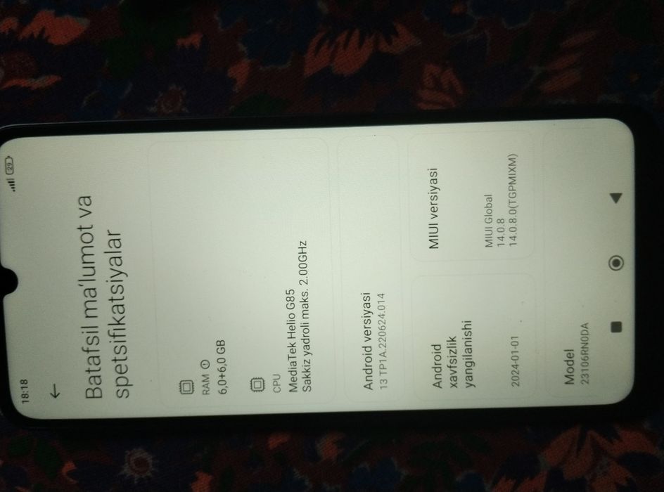 Redmi 13c 128 2 kun buldi olganim abmen kilaman yoki sotaman 2 milon