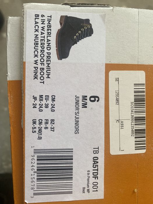 Ghete Bocanci clasici Timberland 6in Waterproof originali marimea 39