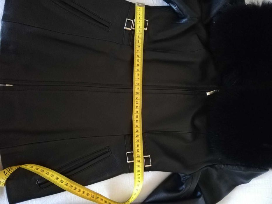 Дамско кожено яке естествена кожа с косъм