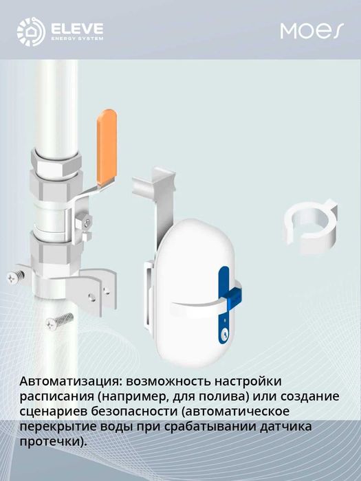 Умный электропривод шарового крана Moes Wi-Fi | WV-QY-EU-EN
