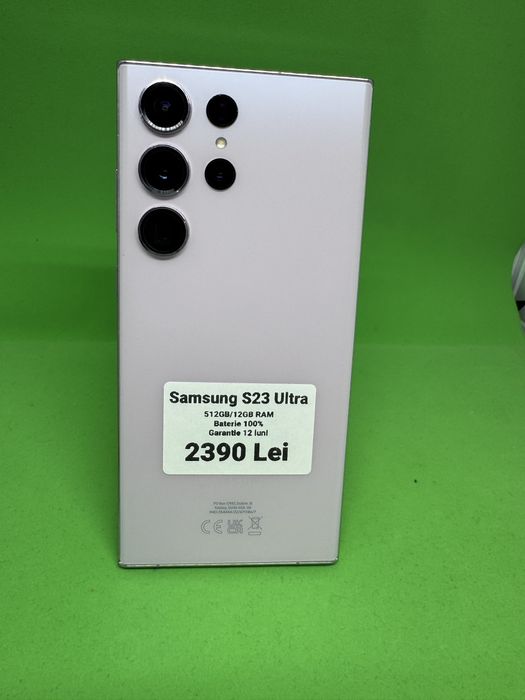 Samsung S23 Ultra, 512 GB, Lavander( roz), Garantie 12 luni